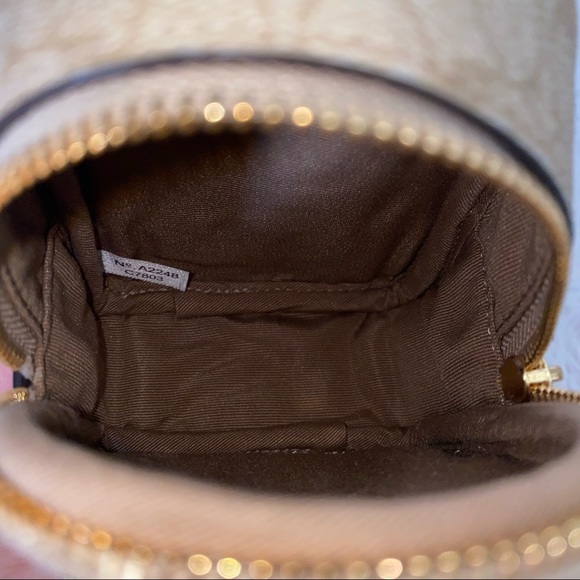 Coach Mini Court Backpack Bag Charm In Signature Canvas NWT - Picture 6 of 14